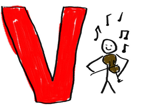字母V