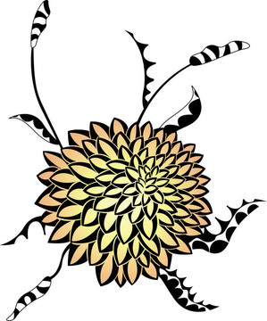 黃色現(xiàn)代花卉