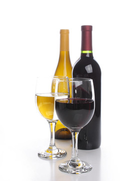 兩個(gè)帶眼鏡的酒瓶