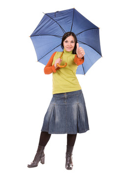 打著雨傘的女人