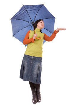 打著雨傘的女人