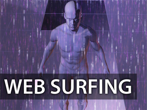 網(wǎng)上沖浪的插圖