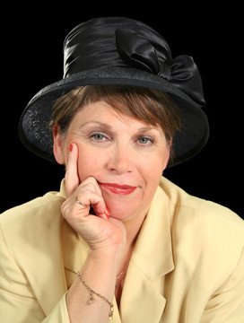 體貼的Woman In Hat