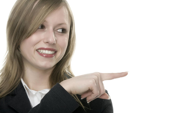 年輕漂亮的女人直接指著你