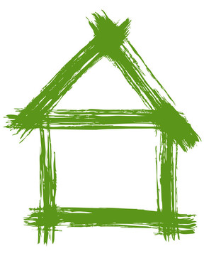 一個(gè)綠色住宅的圖