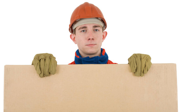 勞動(dòng)者與箱