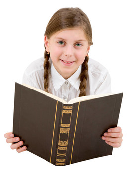 女孩和書