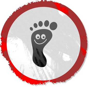 蹩腳的足跡標(biāo)志