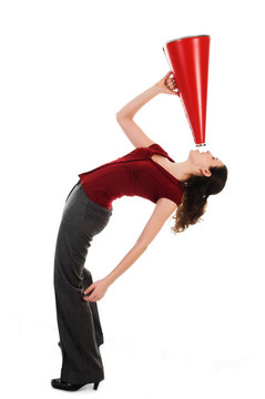 女人和Megaphone