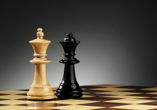 國王和王后的棋子桌