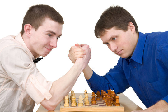 摔跤男子和國際象棋