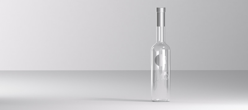 3D透明銀貼玻璃瓶