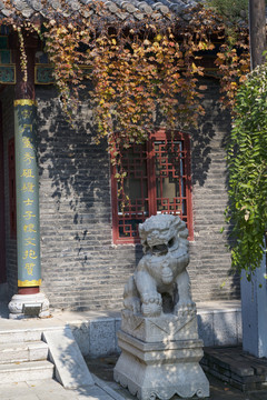 石獅子古建筑