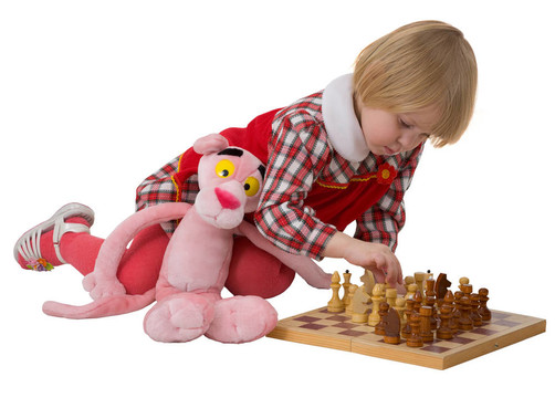 小女孩下棋