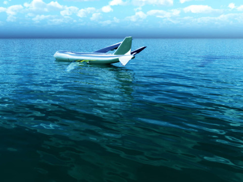 飛機在水上