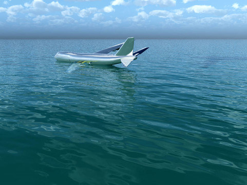 飛機在水上