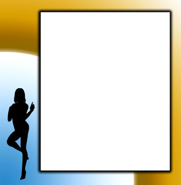 帶有空白符號(hào)的性感女性輪廓