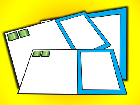 一些空白的名片