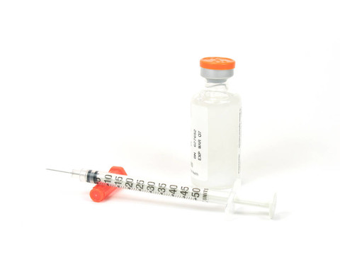 胰島素瓶和注射器