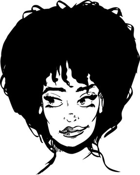 可愛女性臉筆素描轉(zhuǎn)化為