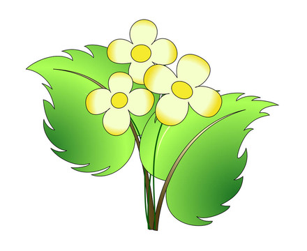 2葉3花