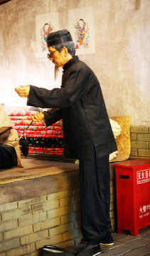 男人 家人 蠟像館