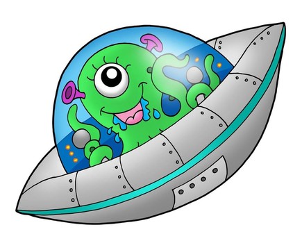 太空飛船里可愛的外星人