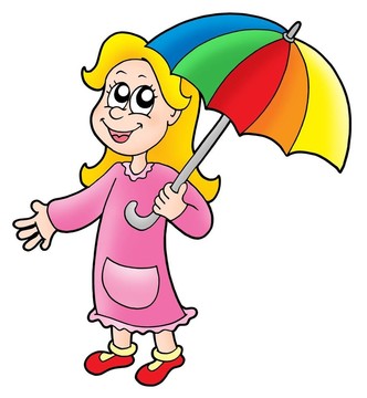女孩用雨傘