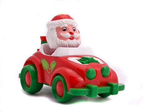 Santa在車里