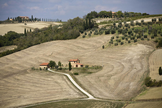 托斯卡納景觀。Val D Orcia；托斯卡納；意大利。