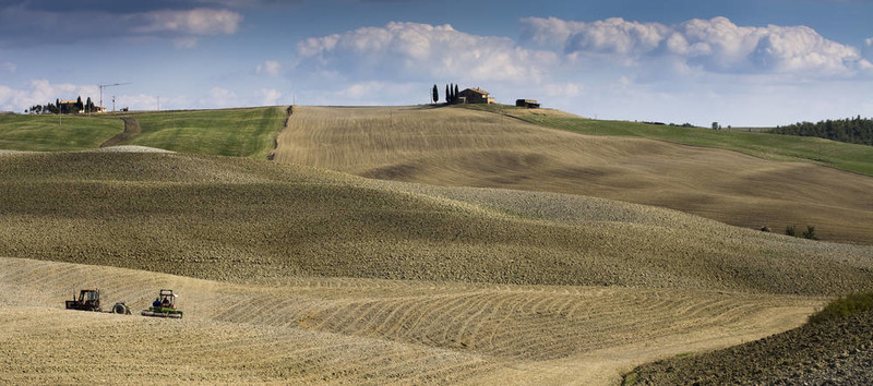 托斯卡納景觀。Val D Orcia；托斯卡納；意大利。