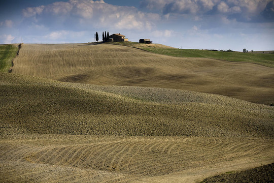 托斯卡納景觀。Val D Orcia；托斯卡納；意大利。