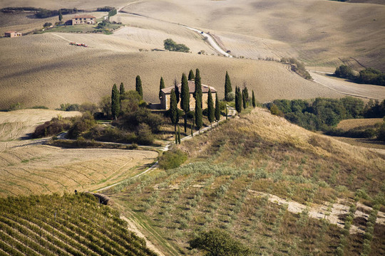 托斯卡納景觀。Val D Orcia；托斯卡納；意大利。