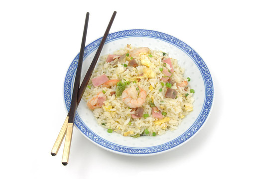 煎米飯和筷子板