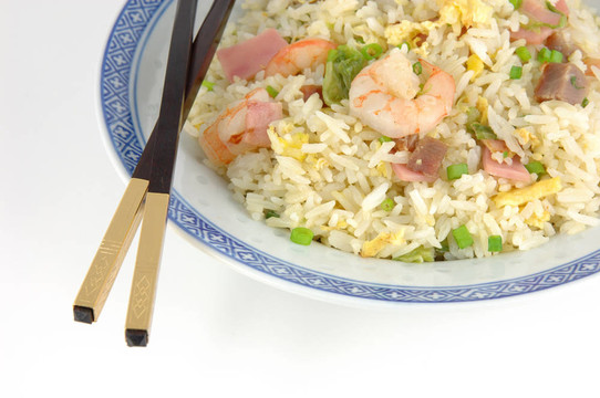 煎米飯和筷子板