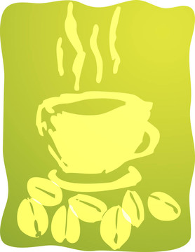 咖啡插圖杯