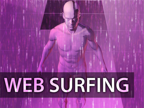 網(wǎng)上沖浪的插圖
