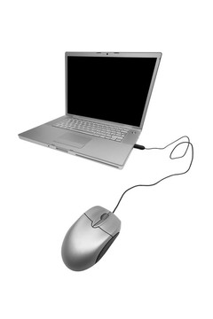 現(xiàn)代和時(shí)尚的筆記本電腦