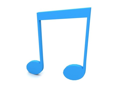 三維藍色音符