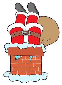 Santa的腿與煙囪