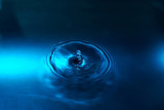高速藍(lán)色水滴
