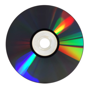 白色背景上分離的光盤