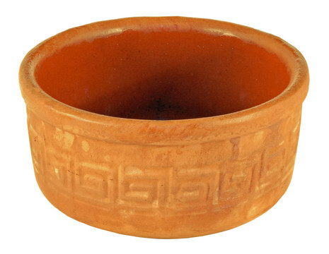 褐色粘土花盆