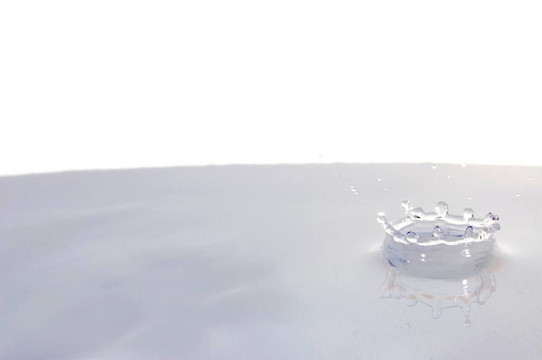 白色水滴上的水滴