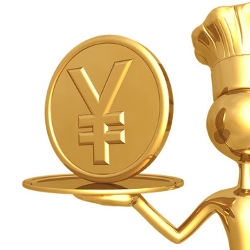 金廚師服務(wù)一日元硬幣