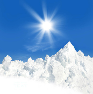 山上的雪