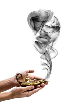 拿著一盞魔燈