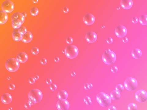 橙色和粉紅色的泡沫