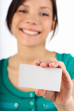 休閑商務(wù)女用空白名片