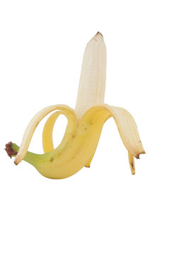 剝了皮的香蕉對